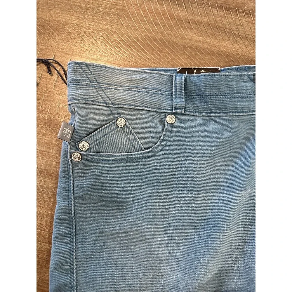 NWT Rock & Republic Bonnaroo Jean Shorts Size 14 Teal Blue Denim 4
